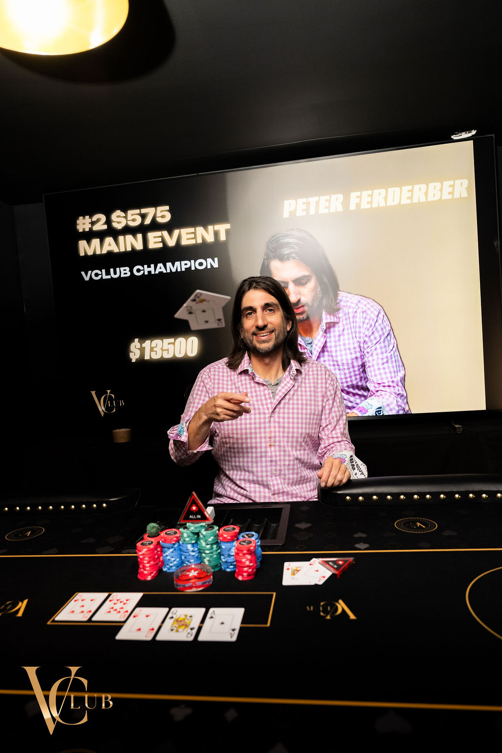 Peter Ferderber VClub Main Event Champion