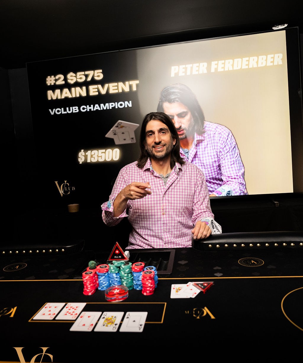 Peter Ferderber VClub Main Event Champion $13,500