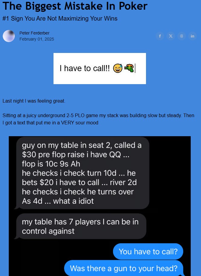 Real Poker Coaching newsletter preview